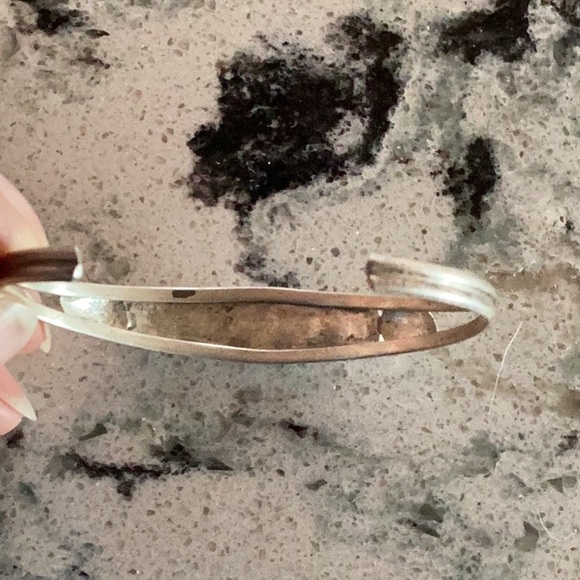 Bracelet Old Native American Sterling Silver Matched Natural  Stones - Picture 5 of 5